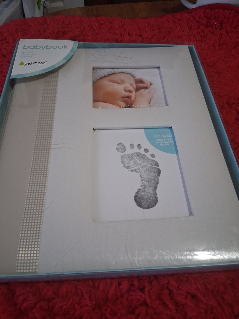 Pearhead Babybook Photo Frame - White with Silver Accents